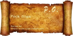 Pock Olga névjegykártya